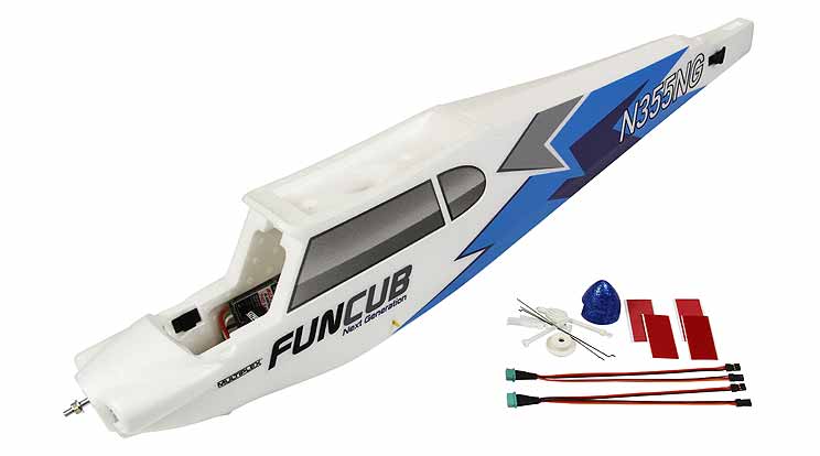 Multiplex RR Rumpf FunCub NG blau _mit RC und Dekor_ - RC-Zubehoer