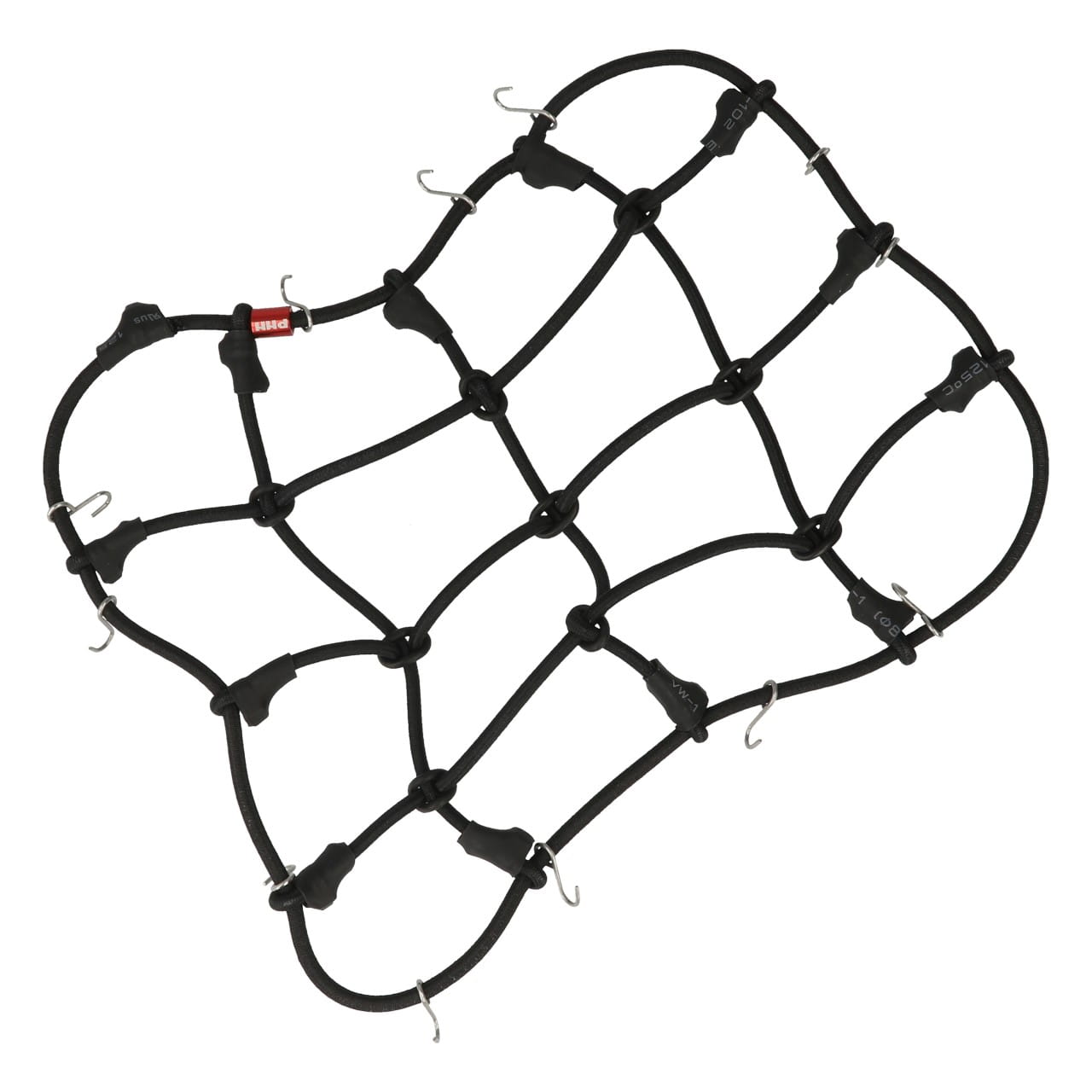 Robitronic Gepäcknetz mit Haken Schwarz (150mm x 120mm)