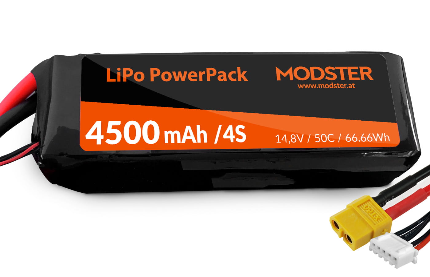 Modster Lipo Akku 4S 14_8V 4500mAh 50C XT60 PowerPack - RC-Zubehoer