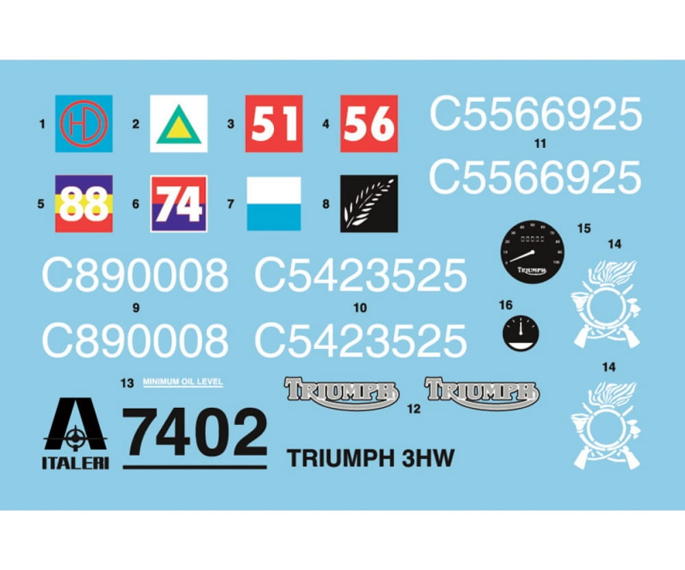 Italeri 1:9 Triumph Motorrad Plastik Modellbau Bausatz