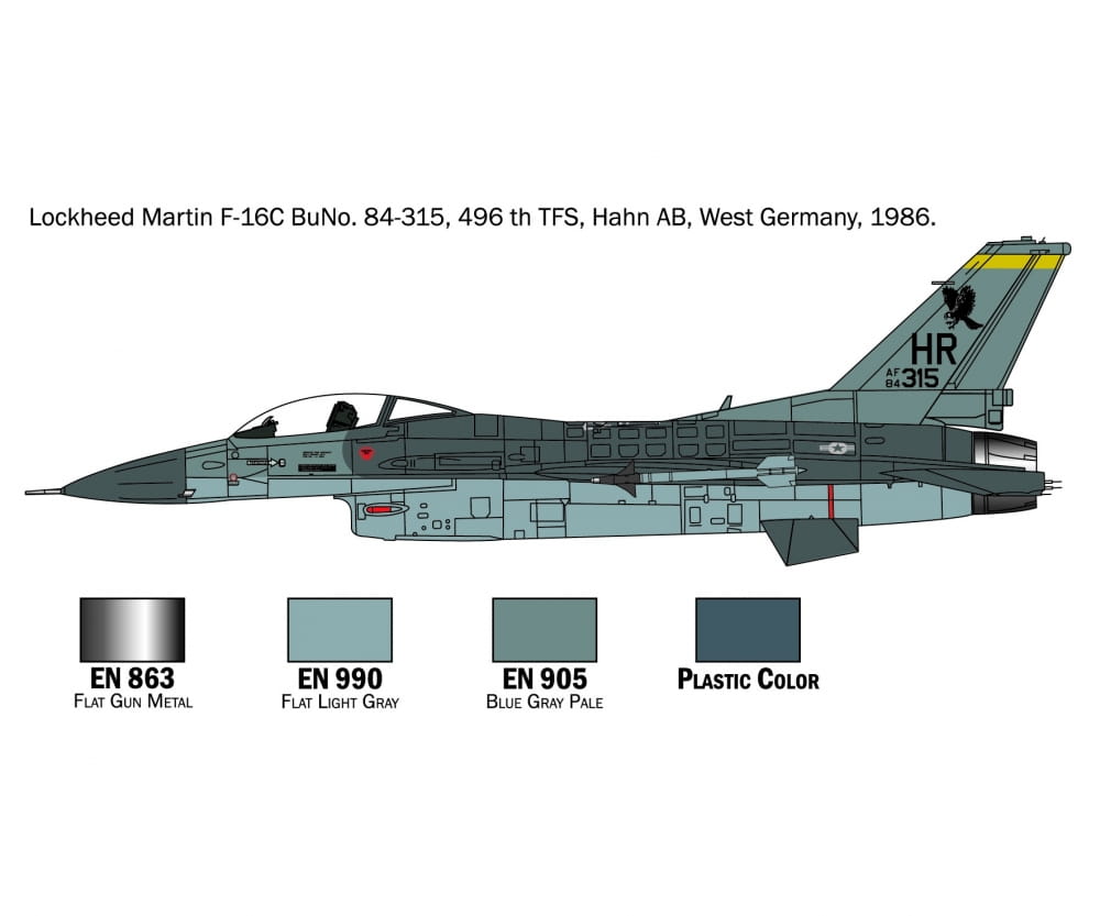 Italeri 1:72 Model-Set F-16 C/D Night Falcon Plastik Modellbau