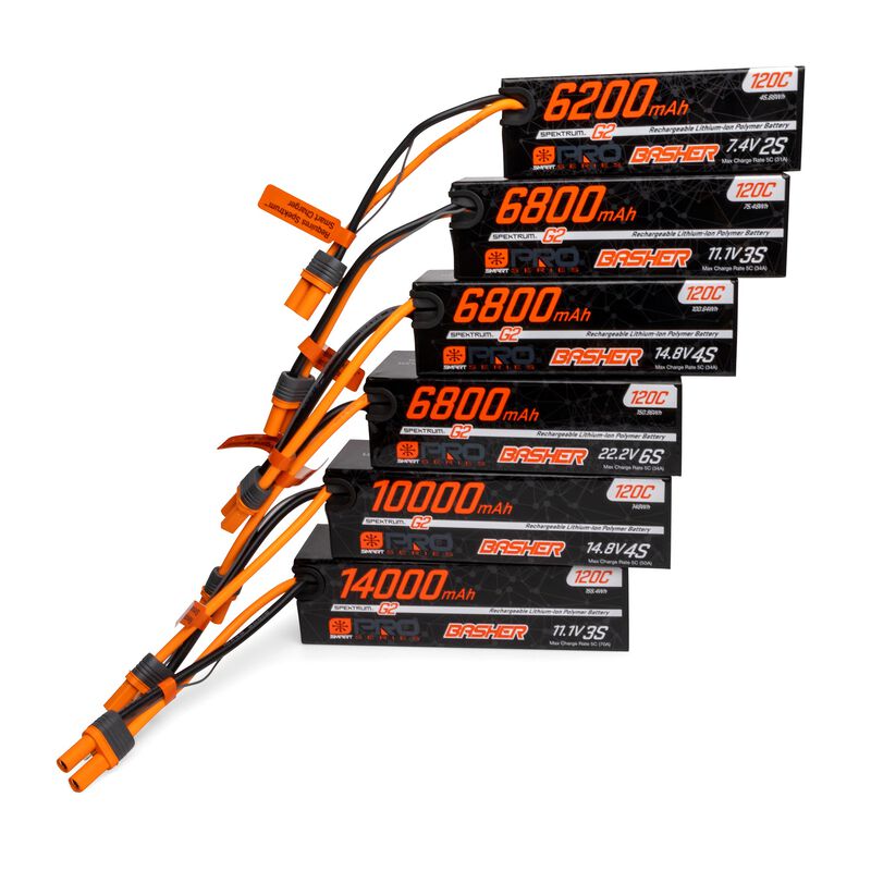 Spektrum Lipo Akku 14,8V 10000mAh 4S Smart Pro Basher 120C IC5
