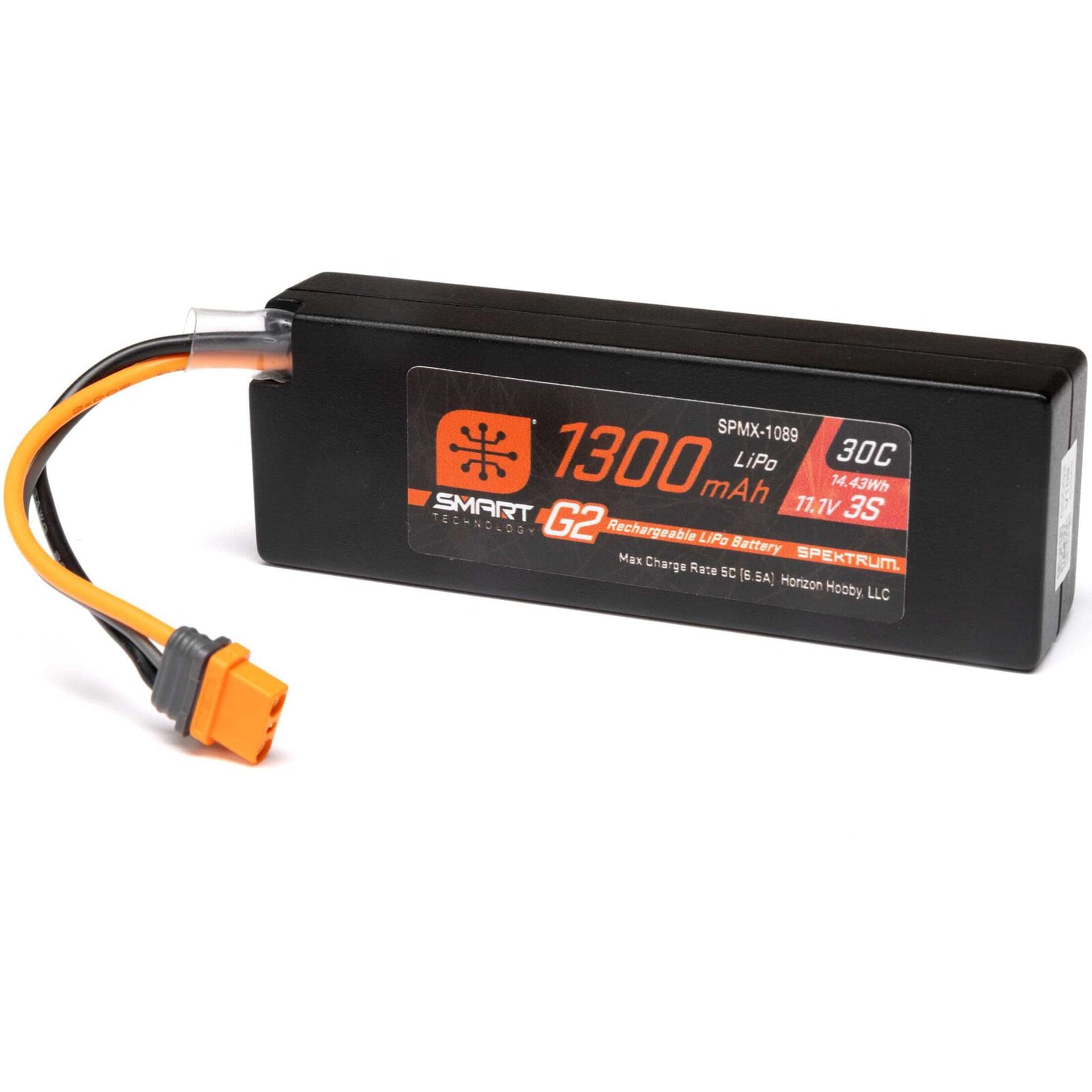Spektrum Lipo Akku 11,1V 1300mAh 3S 30C Smart G2 IC2 Stecker Spektrum Lipo Akku 11,1V 1300mAh 3S 30C Smart G2 IC2 Stecker