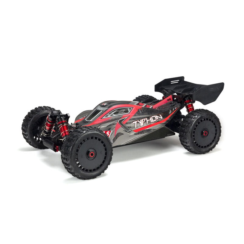 Arrma Body Painted w_Decals Typhon 6S Black_Red - RC-Zubehoer
