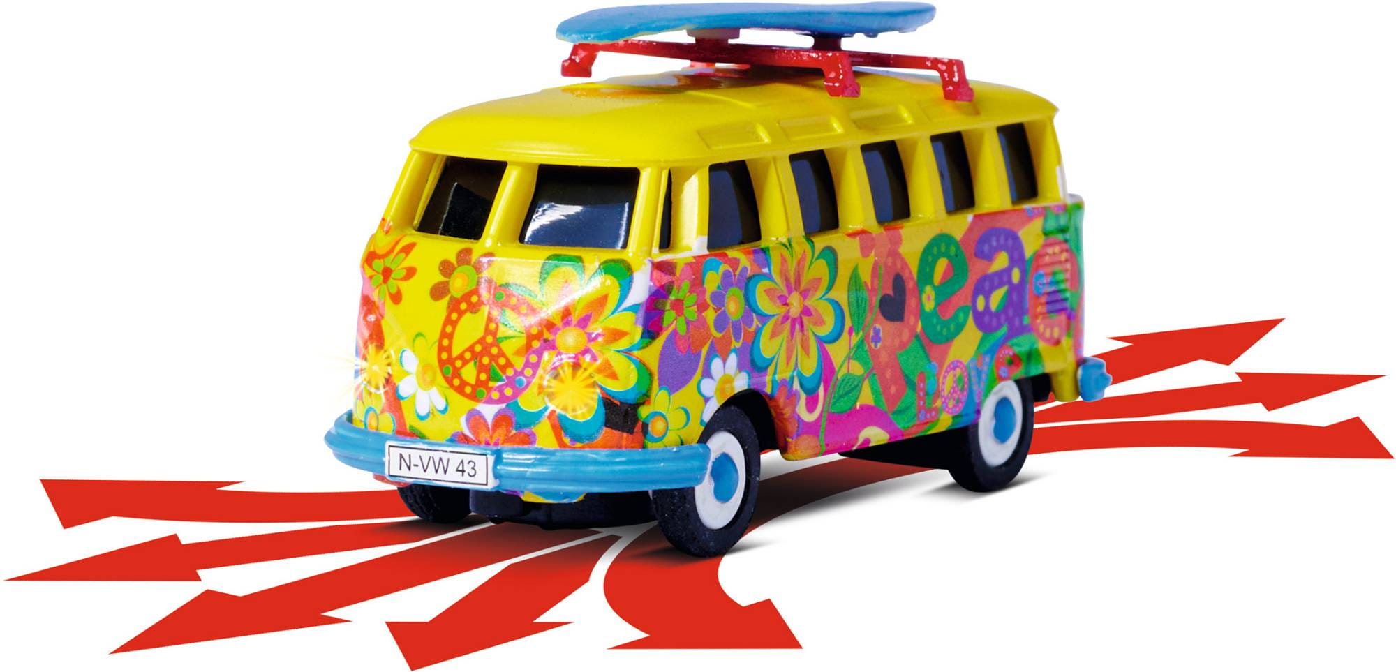 Carson H0 RC VW T1 Bus Flower Power
