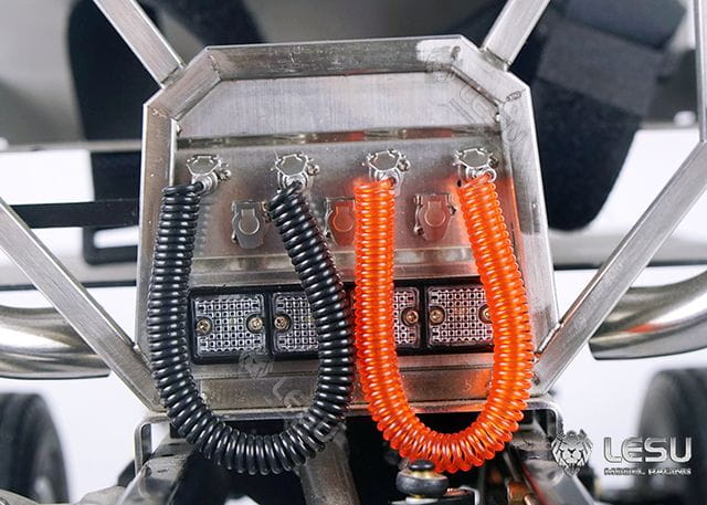 Lesu Druckluft-Kabel-Set rot_schwarz_weiss mit Anschluessen - RC-Zubehoer