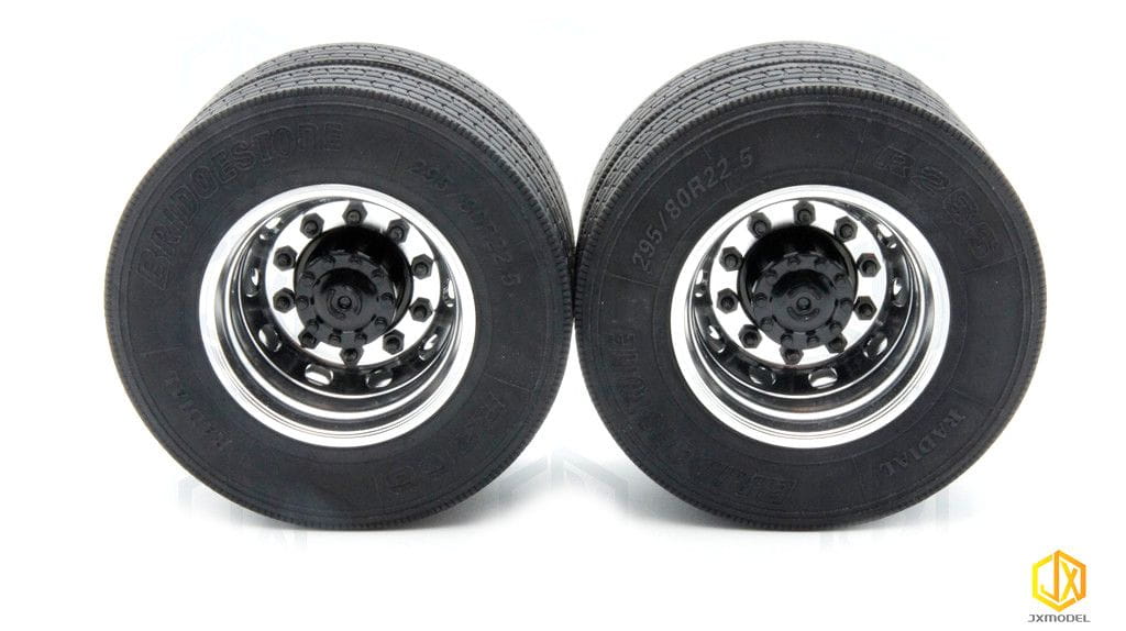 JXModel 1:14 Alufelgen für Antriebsachse hinten Paar JXModel 1_14 Alufelgen fuer Antriebsachse hinten Paar - RC-Zubehoer