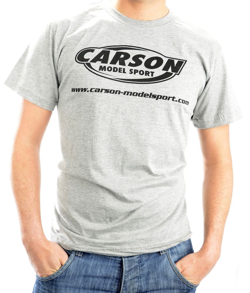CARSON T-Shirt fuer Fans - Trendiges Baumwollshirt mit Logo in Schwarz L - RC-Zubehoer