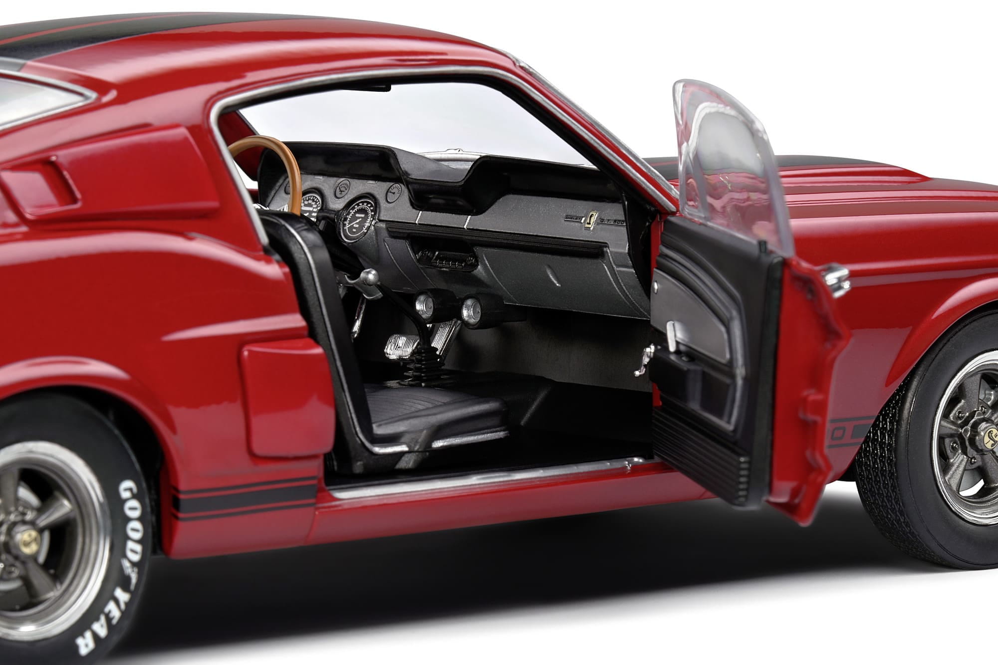 Solido Shelby Mustang GT500 1967 Modellauto 1_18 Burgunder Rot