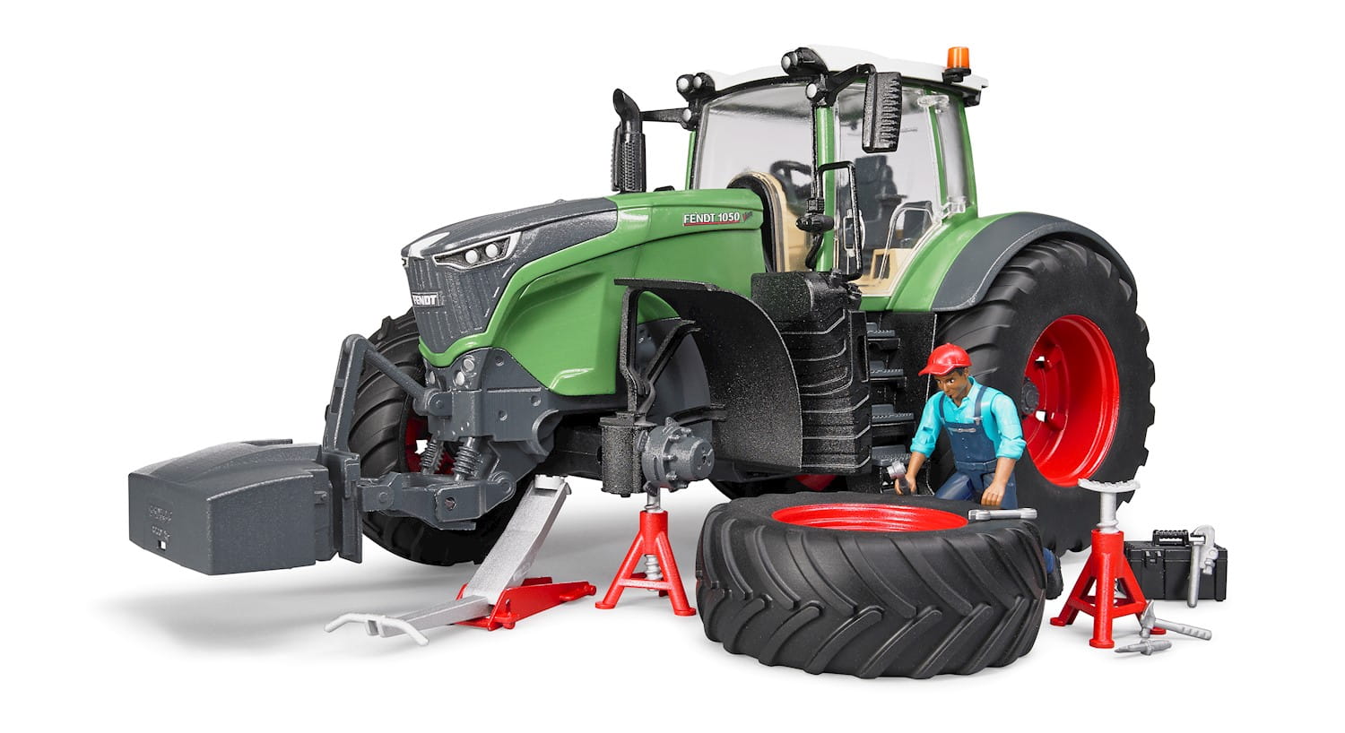 Bruder Fendt 1050 Vario m. Mechaniker und Werkstattausstattung