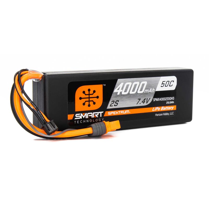 Spektrum Lipo Akku 4000mAh 2S 7.4V Smart 30C IC3 - RC-Zubehoer
