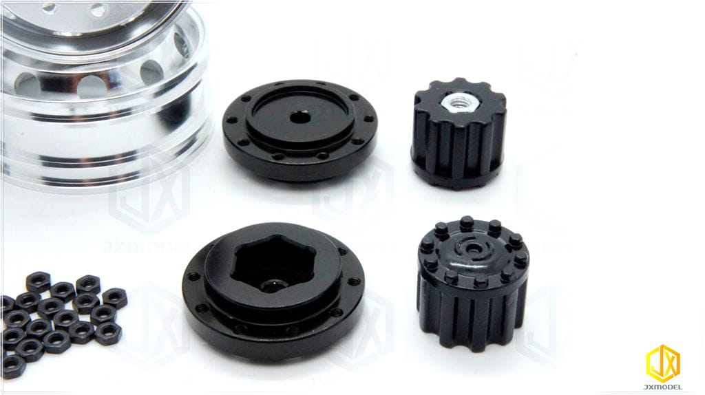 JXModel 1:14 Alufelgen für Antriebsachse hinten Paar JXModel 1_14 Alufelgen fuer Antriebsachse hinten Paar - RC-Zubehoer