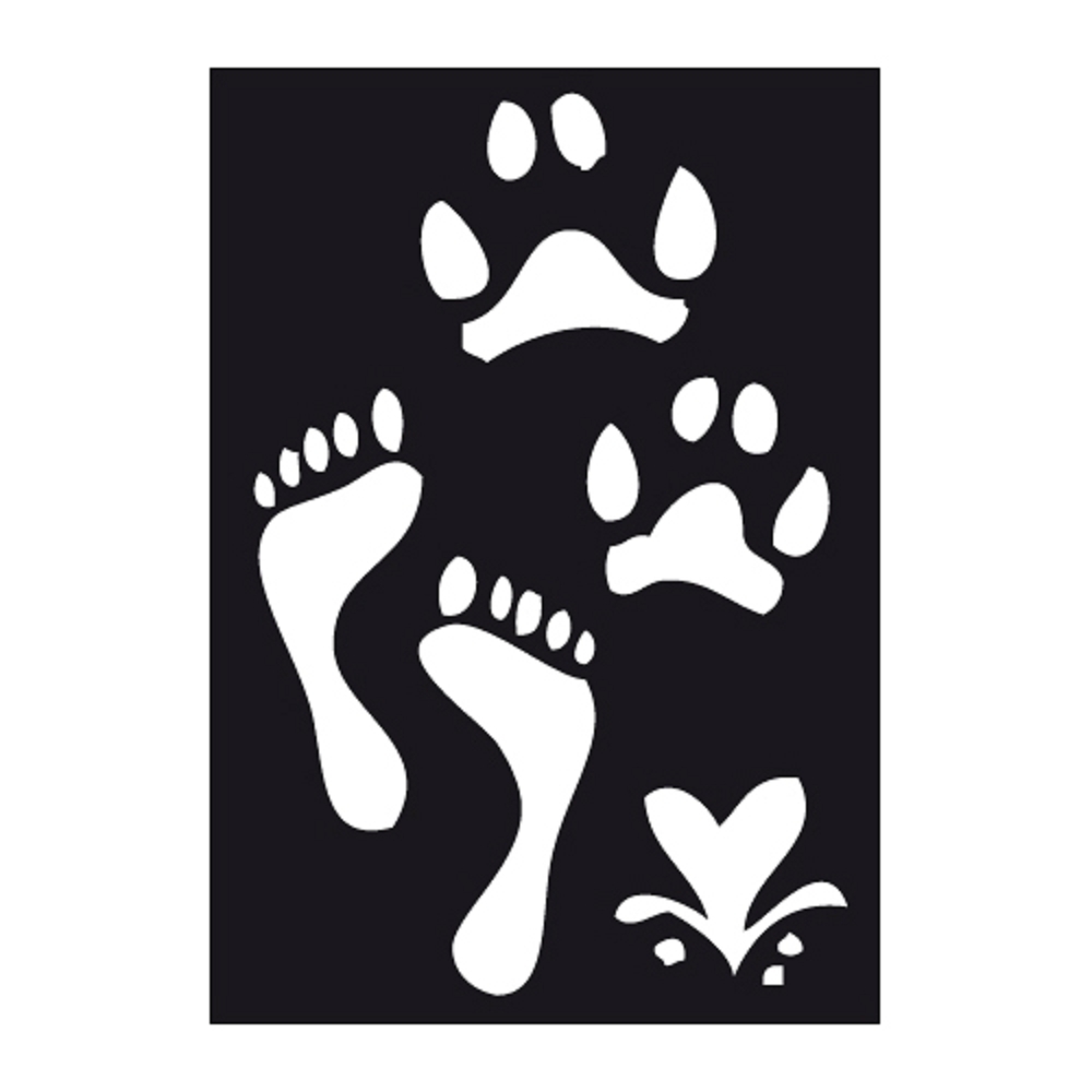 Krick Airbrush Schablone FOOT STEPS - RC-Zubehoer