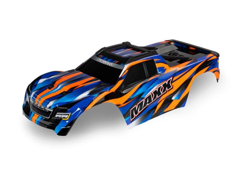 Traxxas Karosserie Wide Maxx orange lackiert + Decal Sheet
