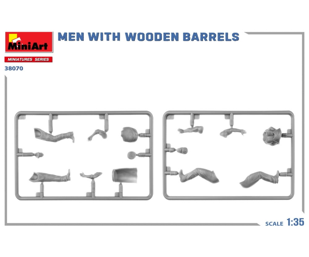 Plastikmodellbau von Miniart 1-35 fig set maenner mit holzfaessern