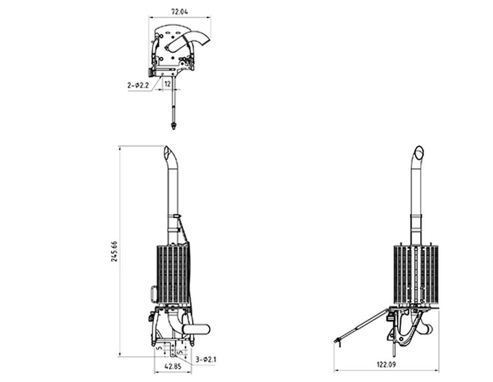 Lesu Auspuff hoch mit Scheinwerfer fuer VOLVO - RC-Zubehoer