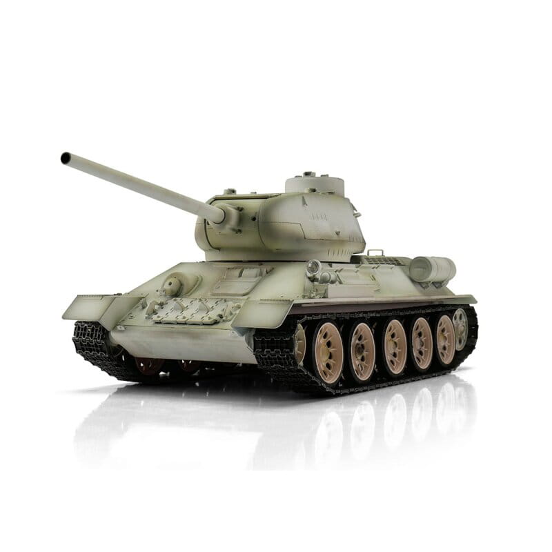 Torro T-34_85 RC Panzer 1_16 Pro BB Wintertarn Vollmetall Holzkiste