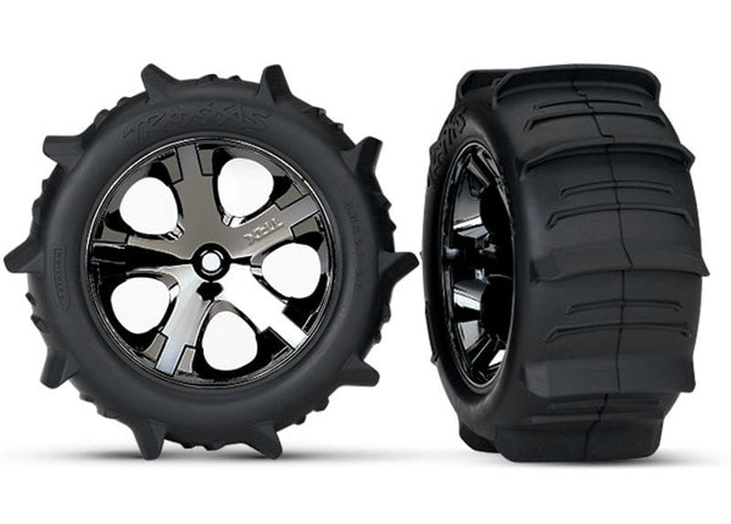 Traxxas Paddle-Reifen auf Felge 2.8 All-Star chrome schwarz TSM rate - RC-Zubehoer