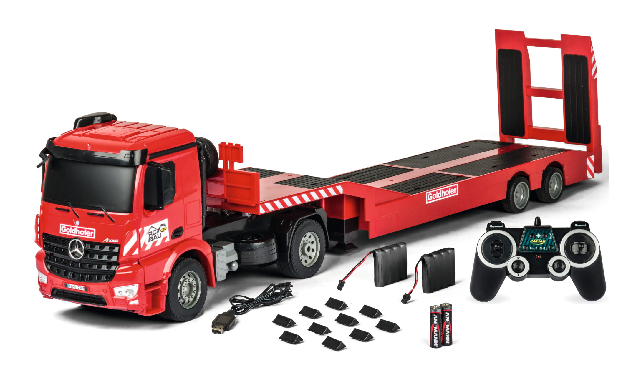 Carson Arocs LKW mit Goldhofer Tieflader RTR