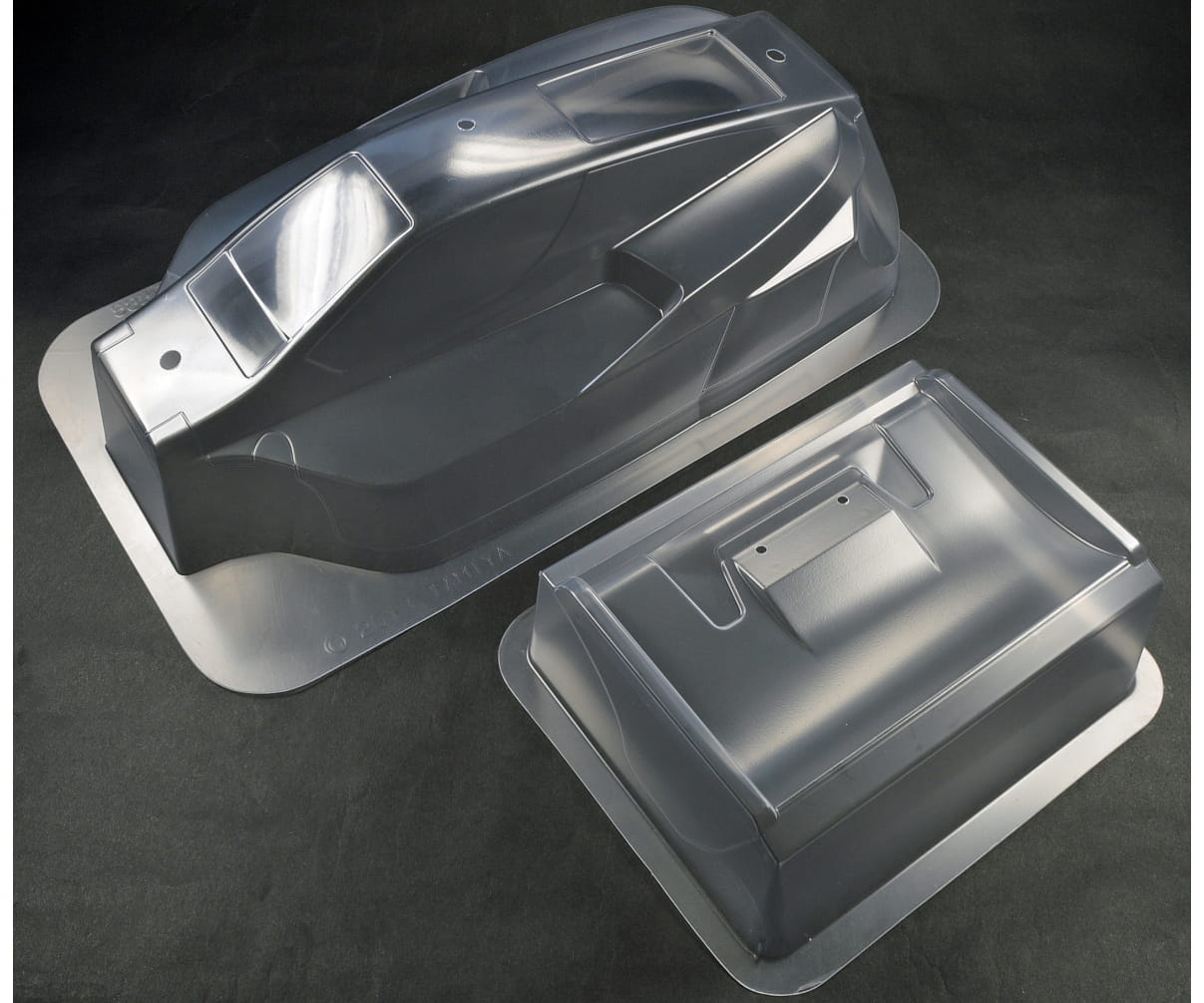 Tamiya Neo Scorcher Karosserie 1:10 mit Spoiler - unlackiert Tamiya Kar. Neo Scorcher mit Fluegel klar 58568 - RC-Zubehoer