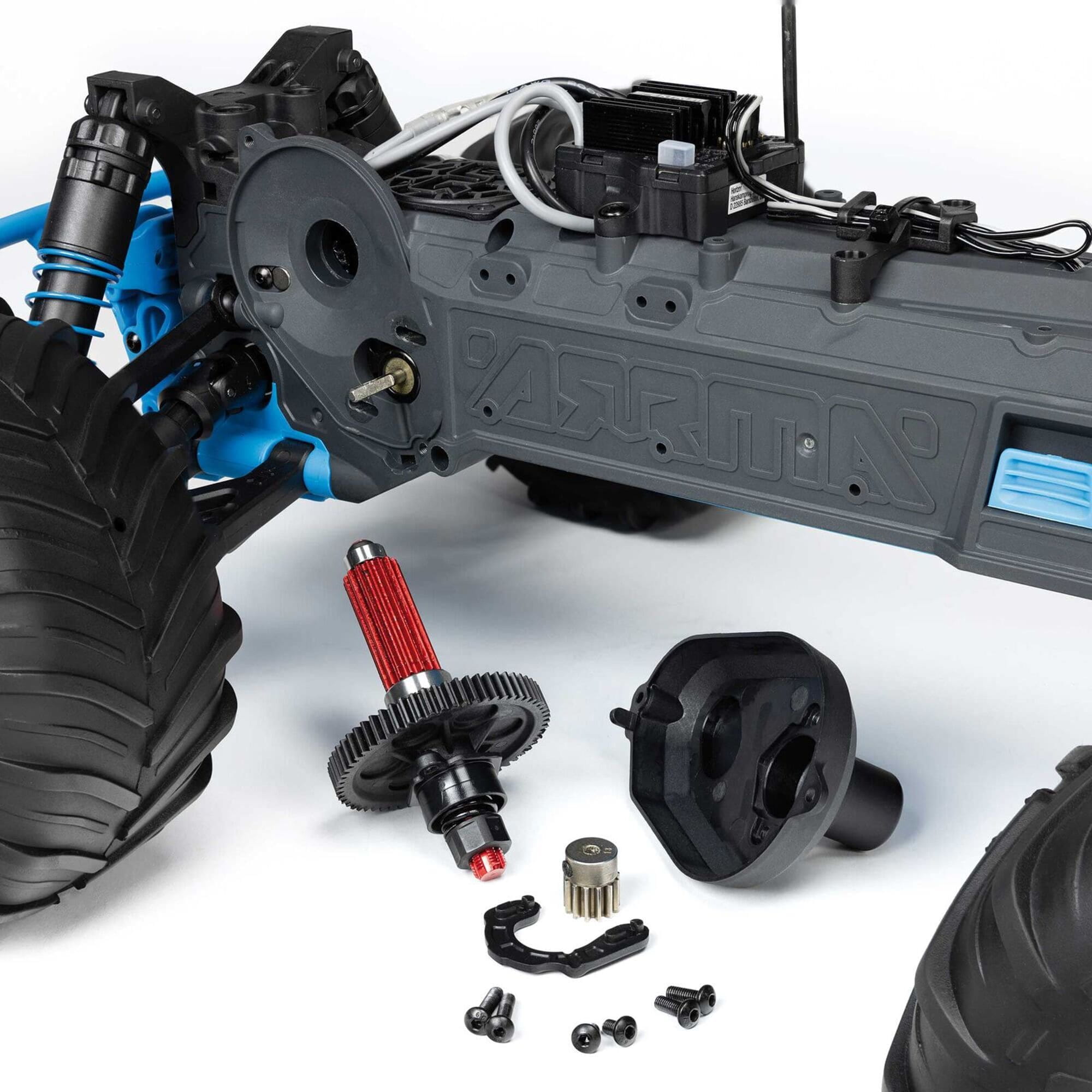 ARRMA GORGON MT 2WD RTR Monster Truck Blau_ RC Fahrzeug mit Akku und Ladegeraet