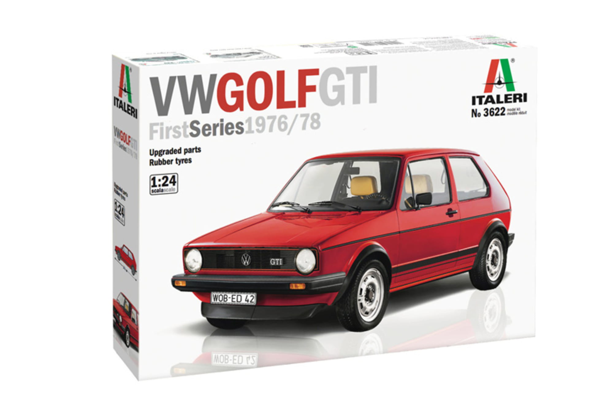 Italeri 1_24 VW Golf GTI Rabbit Modellbausatz - Detailliertes Plastikmodell