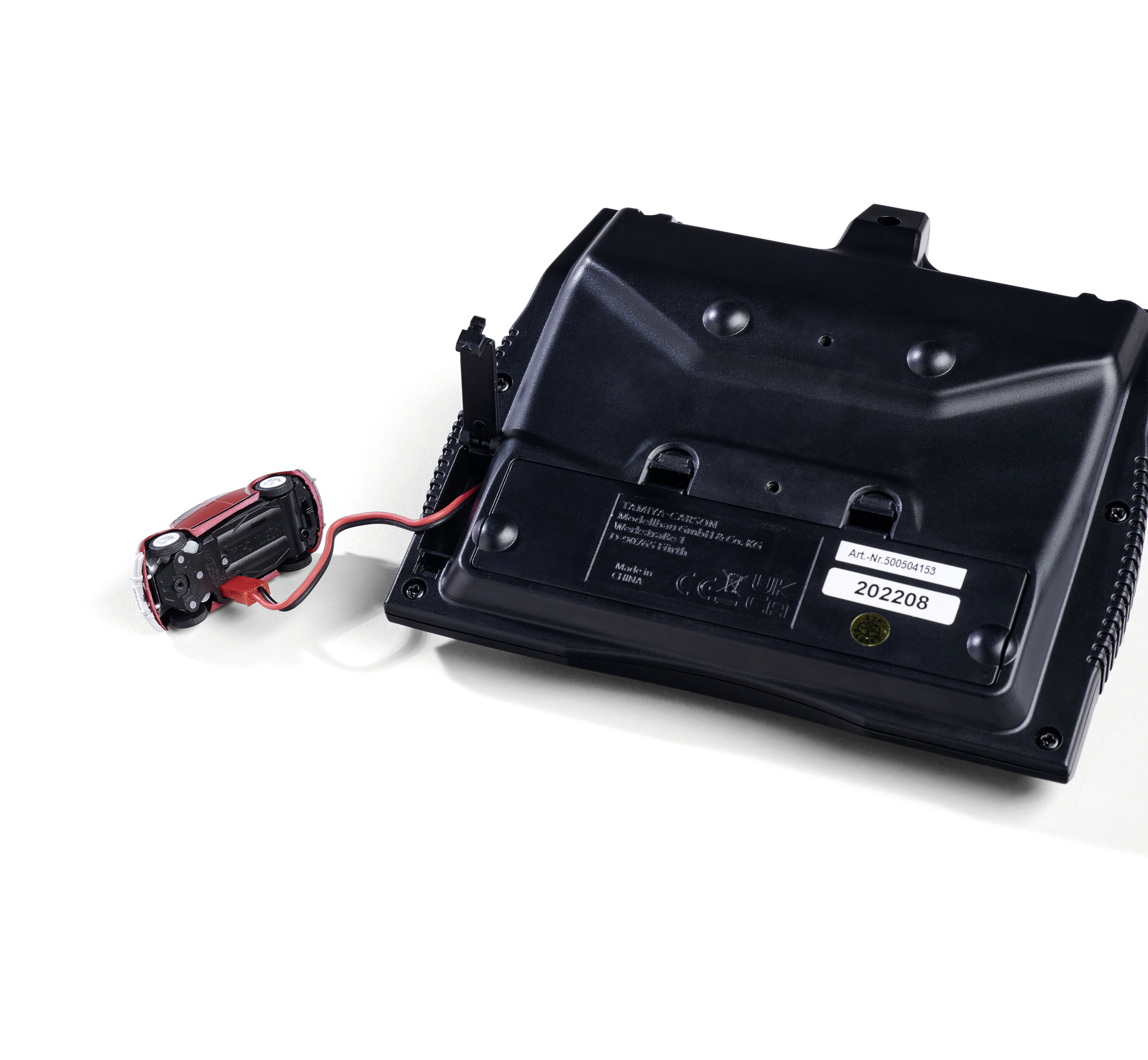 Carson Volkswagen VW Kaefer RC Auto 1_87 H0 in Rot mit LED-Beleuchtung vorne und hinten_ 2_4 GHz Fern