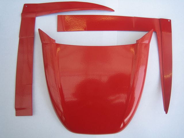 Wedico Dachspoiler+Windleitbleche rot,DAF SC