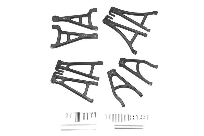 GPM Alu Querlenker Set komplett v_h schwarz fuer Traxxas 1_10 E-Revo - RC-Zubehoer