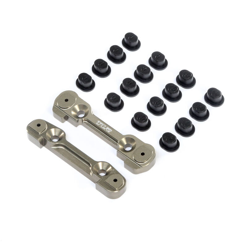 Losi Adjustable Front Hinge Pin Brace w_Inserts_ 8X - RC-Zubehoer