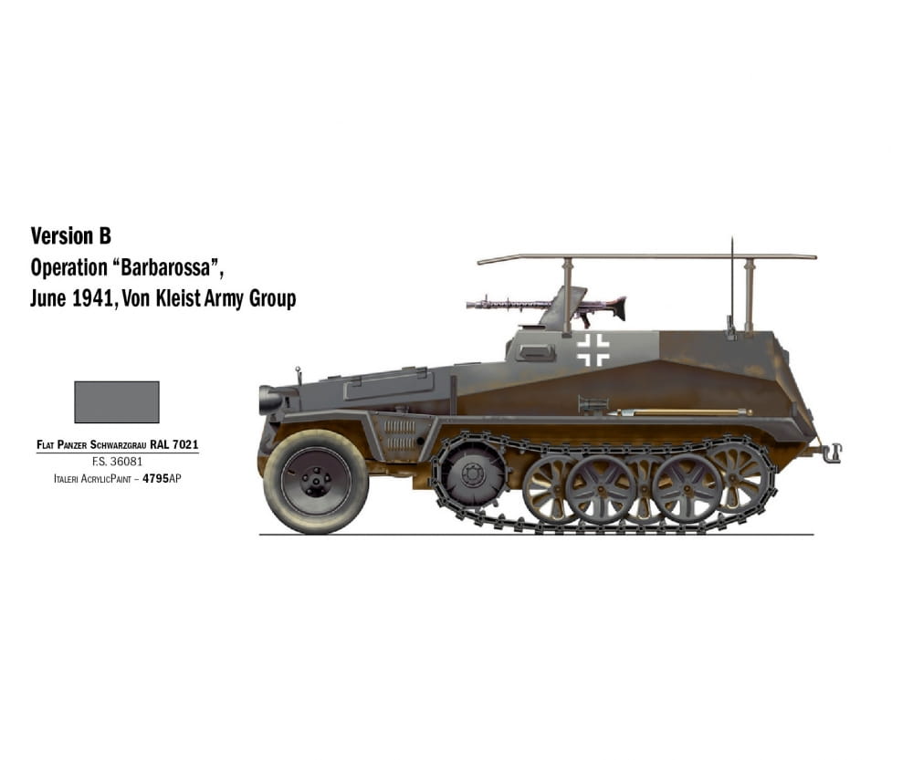 Italeri 1:72 Sd. Kfz 250/3 Plastik Modellbau