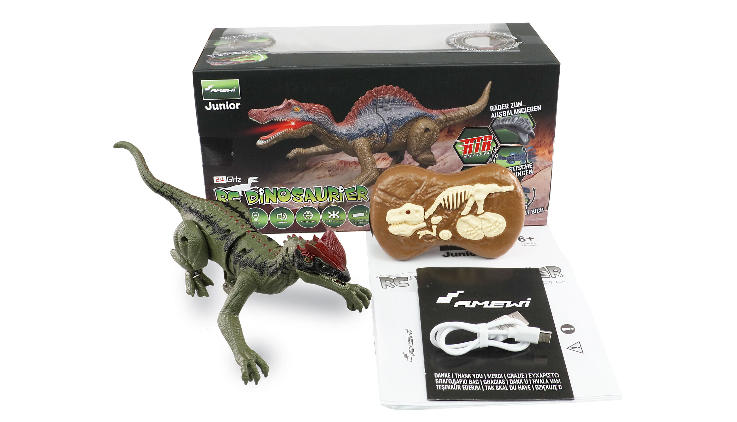 Amewi RC Allosaurus Dinosaurier 21cm_ RTR - RC-Zubehoer