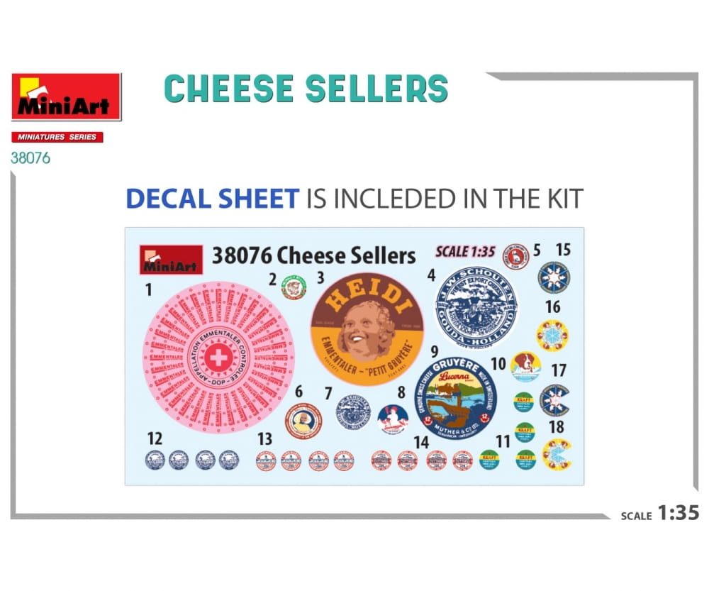 miniart 1 35 fig set kaeseverkaeufer m stand Plastikmodellbau von Miniart 1-35 fig set kaeseverkaeufer m stand