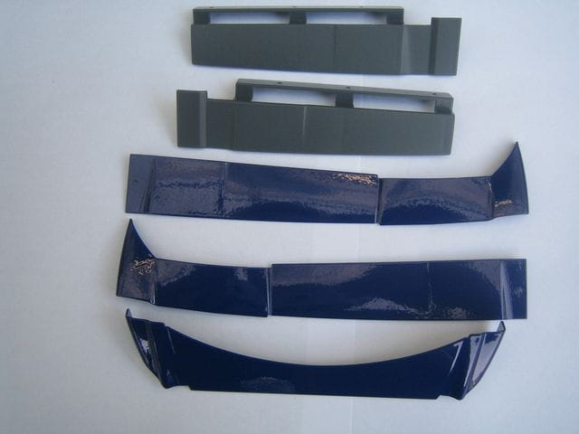Wedico Dachspoiler+Windleitbleche blau,DAF SC
