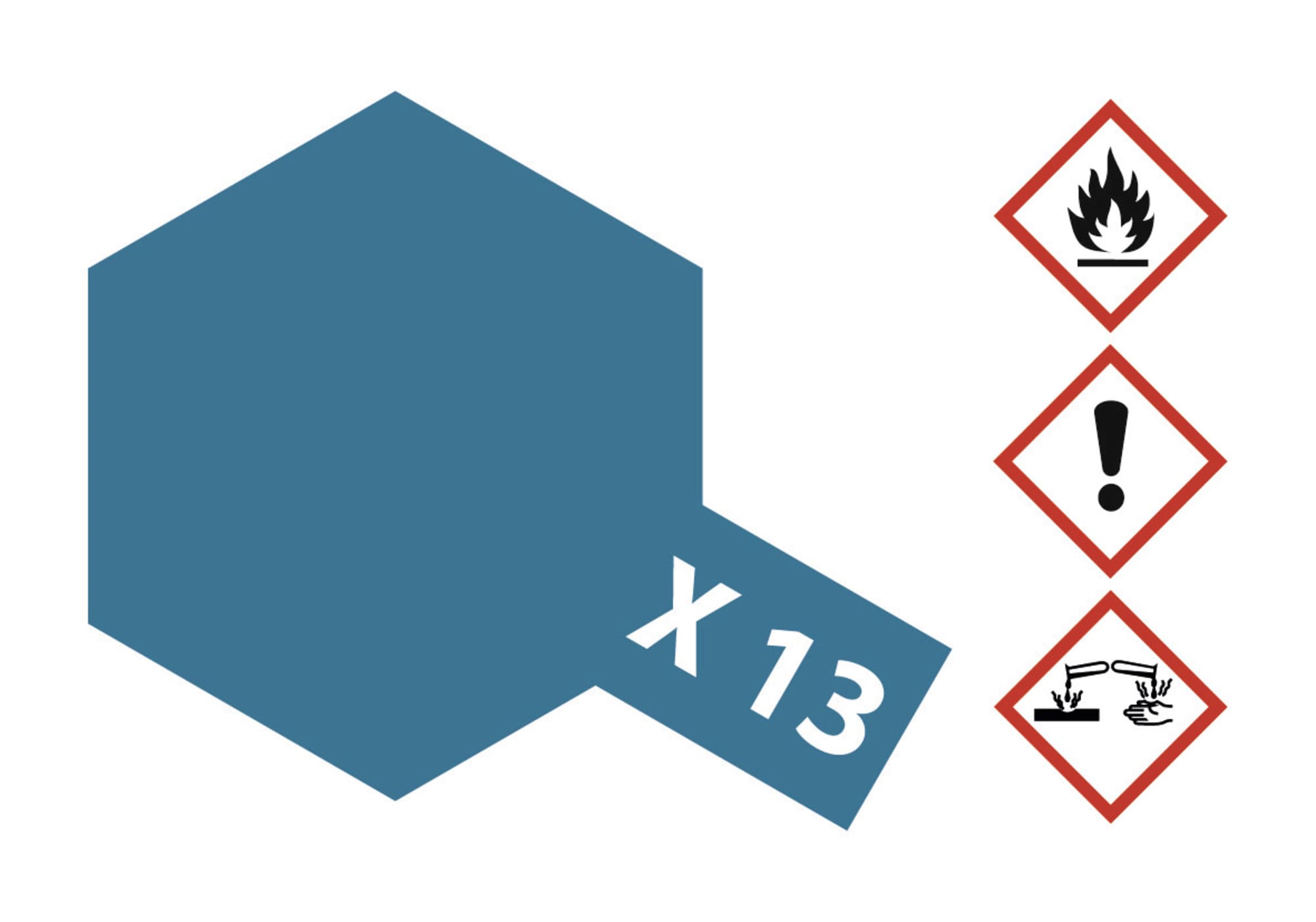 Tamiya Acrylfarbe X13,  X-13 METALLIC-BLAU glänzend 23 ml