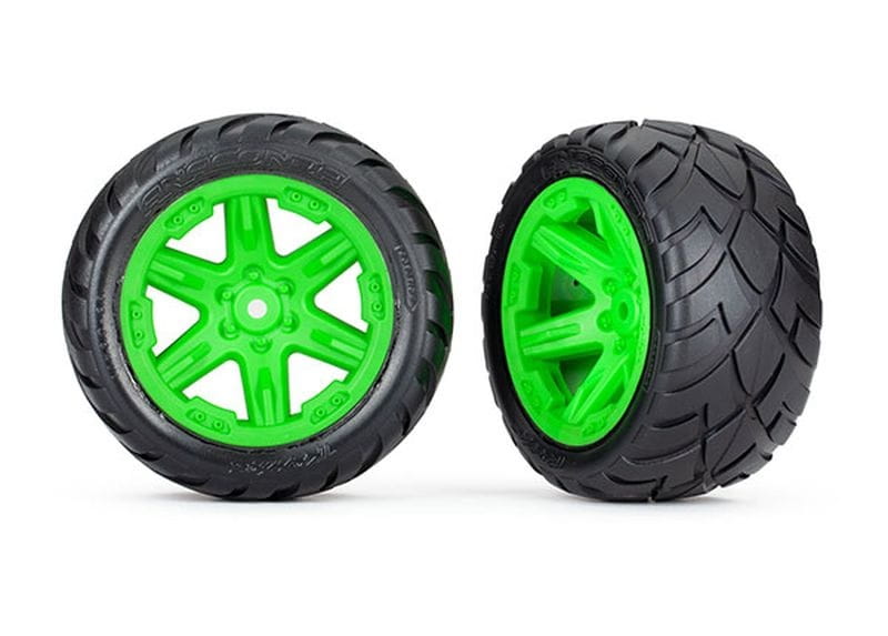 Traxxas Reifen auf Felge montiert 2.8 RXT gruen _ Anaconda _TSM rated_ - RC-Zubehoer