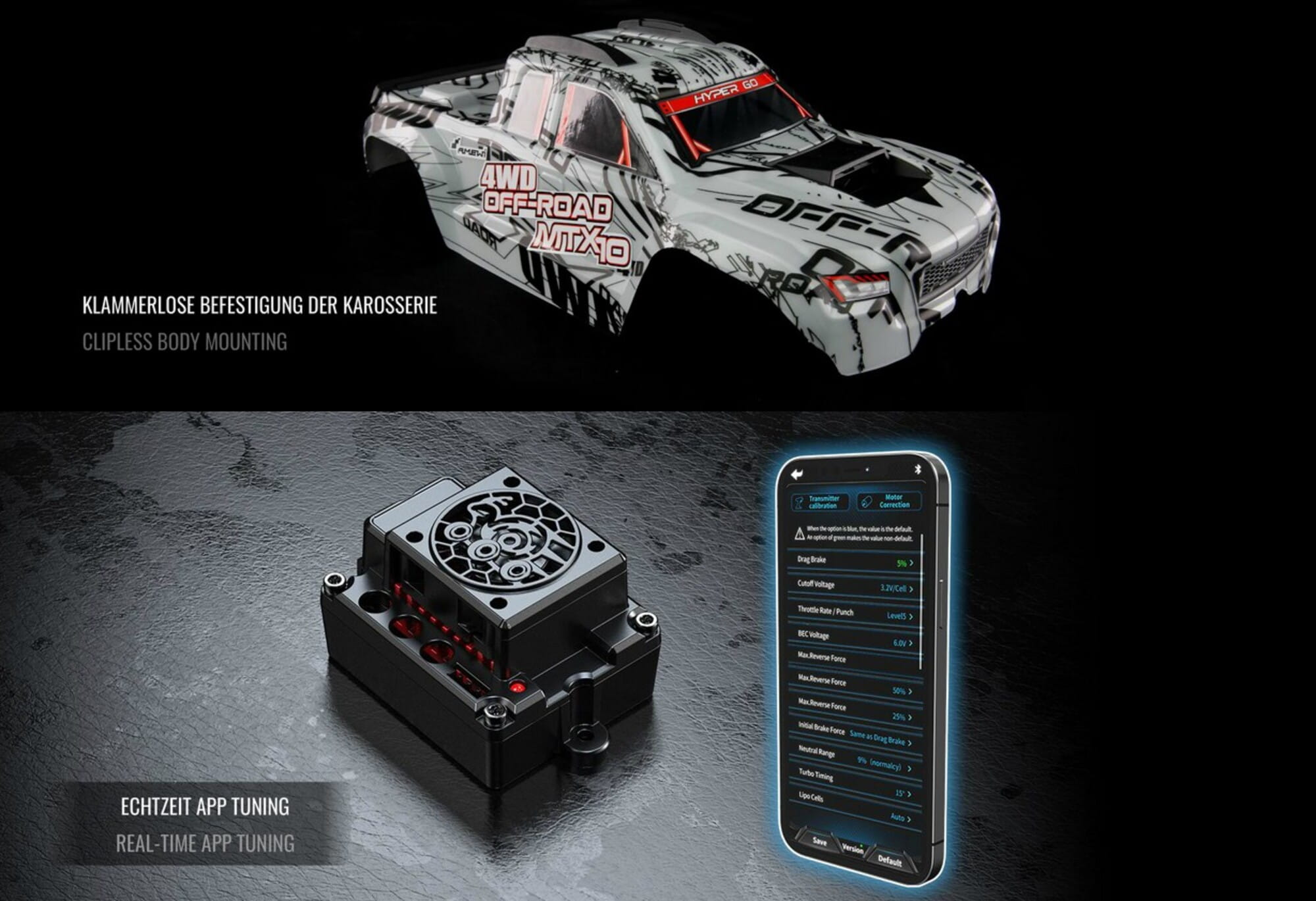 amewi rc hyper go mtx10 monstertruck brushless 1-10 artr grau amewi-rc-hyper-go-mtx10-monstertruck-brushless-1-10-artr-grau