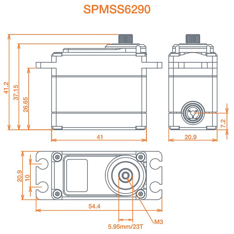 Spektrum S6290 Standard Digital HV Servo Ultra Speed Metal Gear Surface