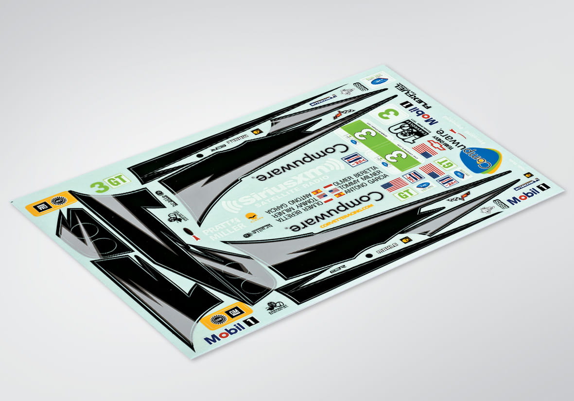 Killerbody Corvette GT2, Dekorbogen Killerbody Corvette GT2_ Dekorbogen - RC-Zubehoer