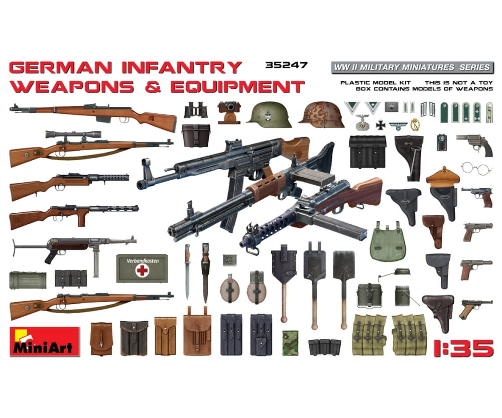 Plastikmodellbau von Miniart 1-35 dt infanterie waffen zubehoer
