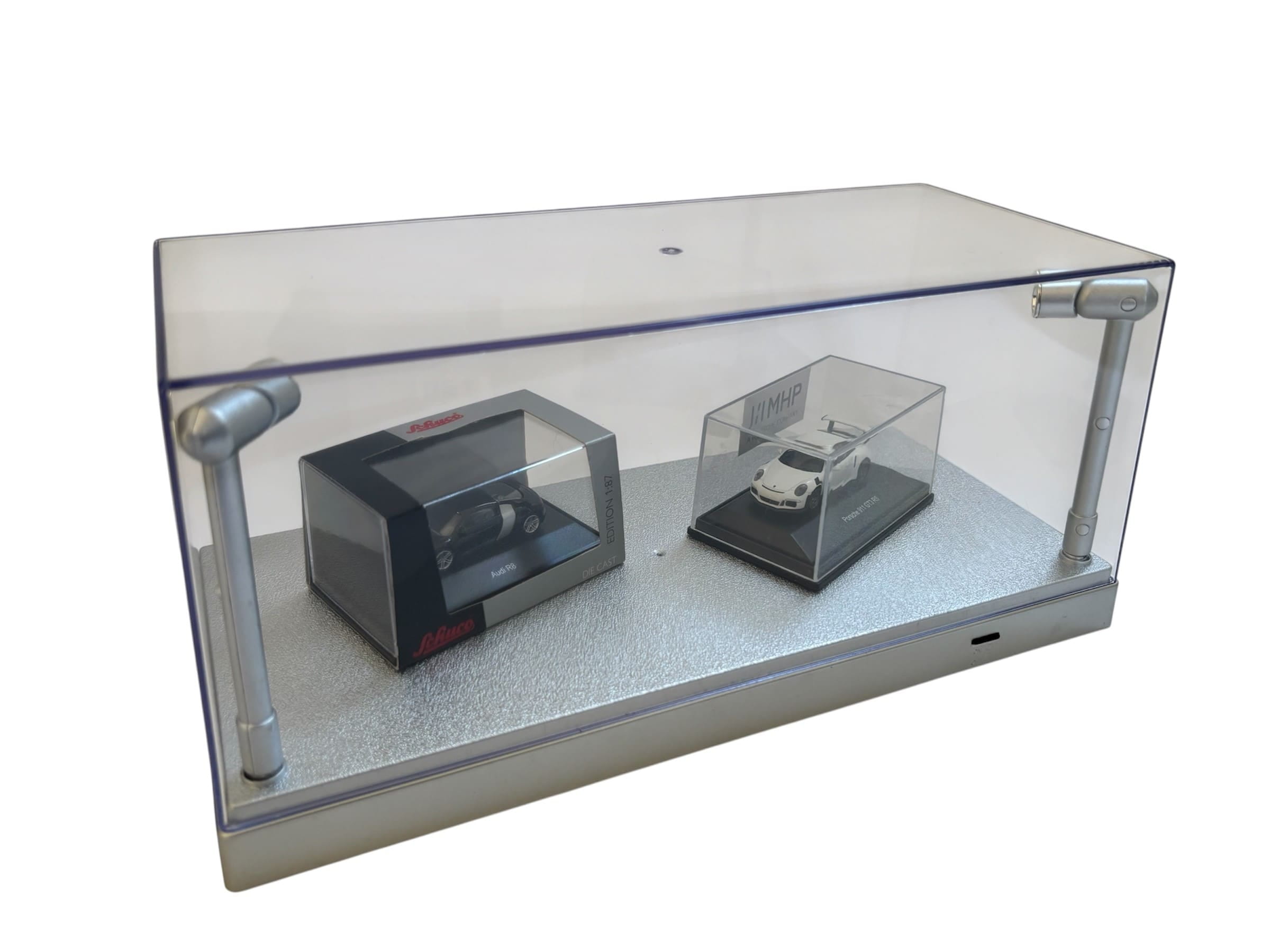Triple9 LED-Vitrine fuer Modellautos 1_43_1_64 Schwarz mit Beleuchtung_
