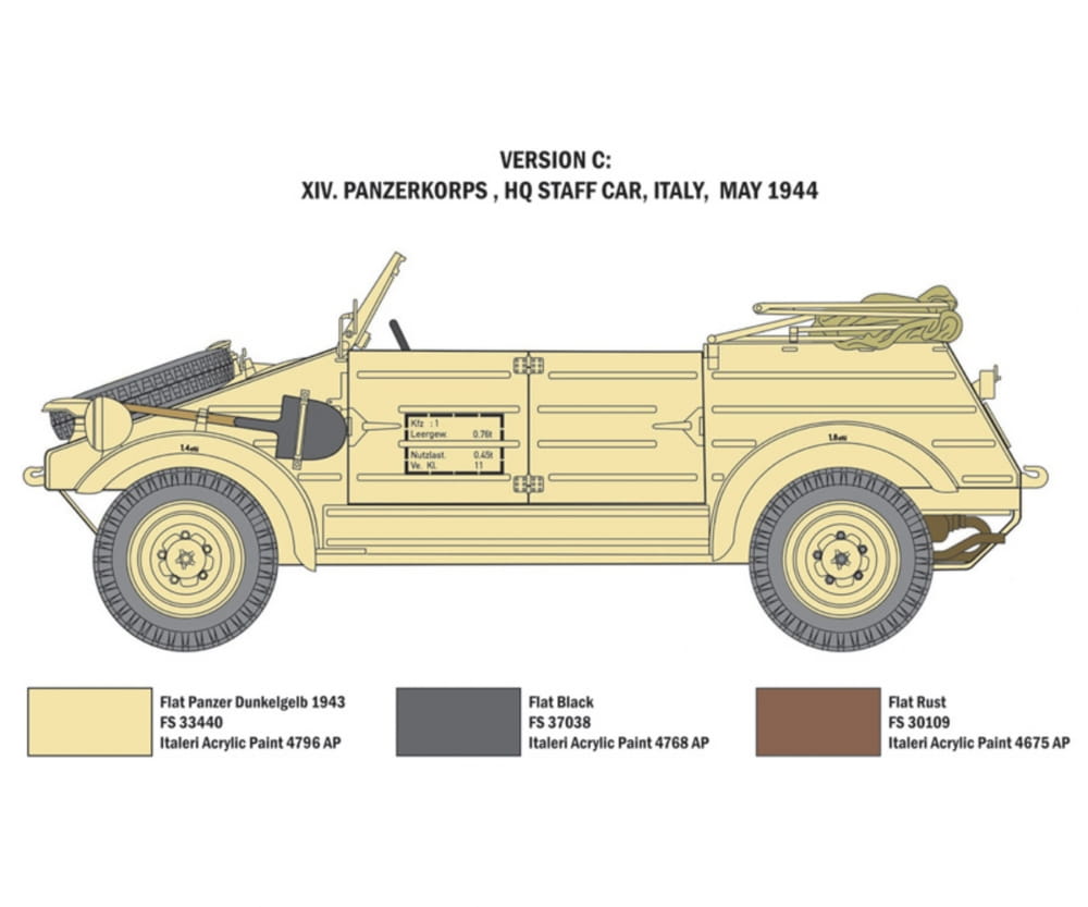 Italeri 1:9 KDF. 1 Typ 82 Kübelwagen