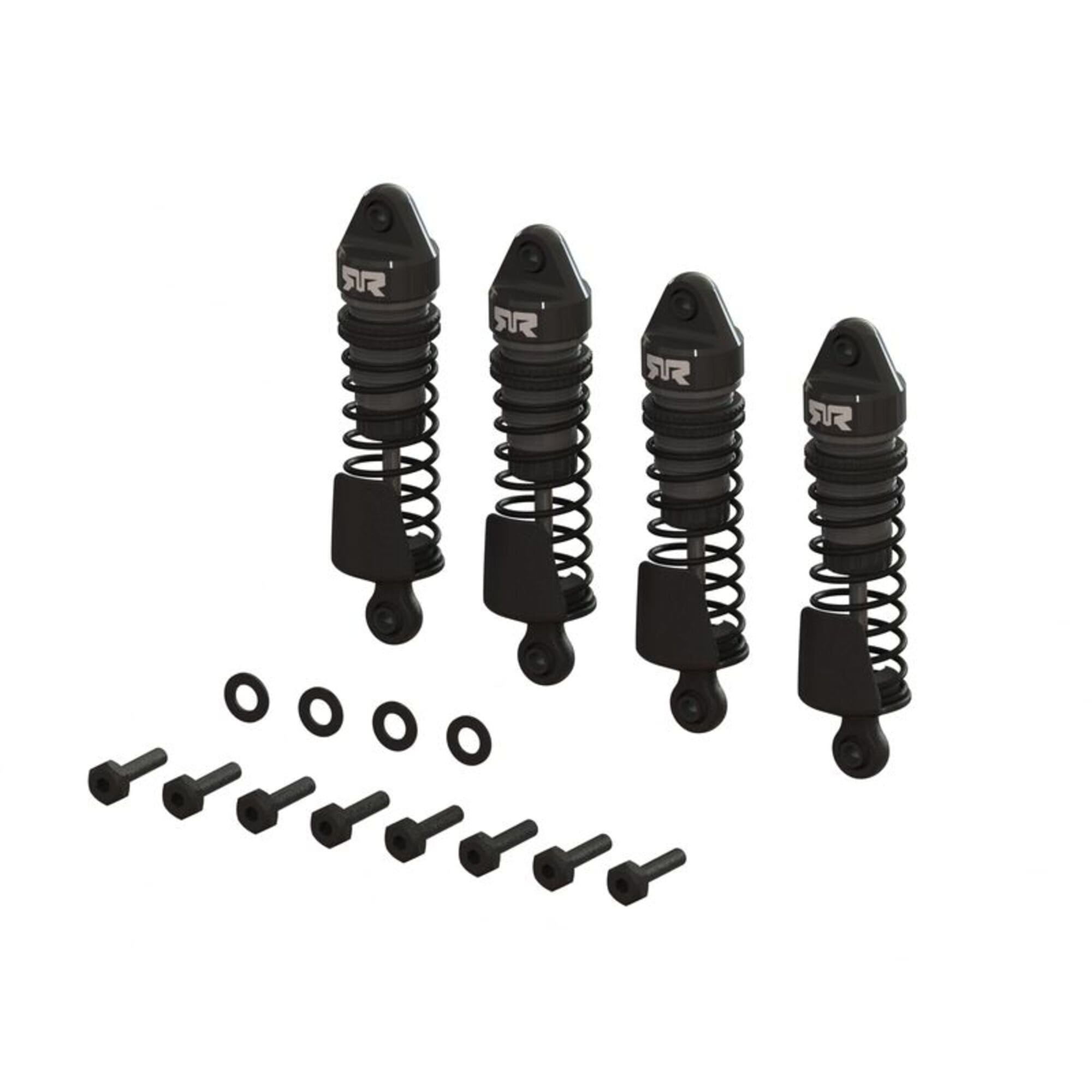 ARRMA Alu Stossdaempfer Set 58mm 2000cSt GROM Gunmetal 4 Stueck