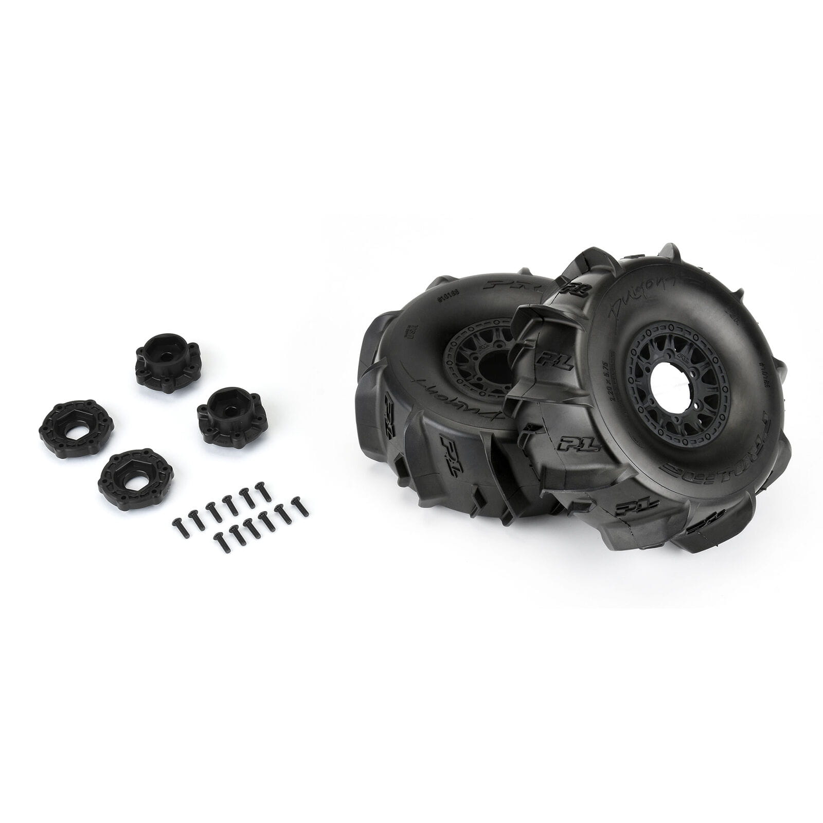 Proline 1:7 Dumont Sand/Snow F/R Reifen MTD 17mm Black Raid (2): Mojave/UDR