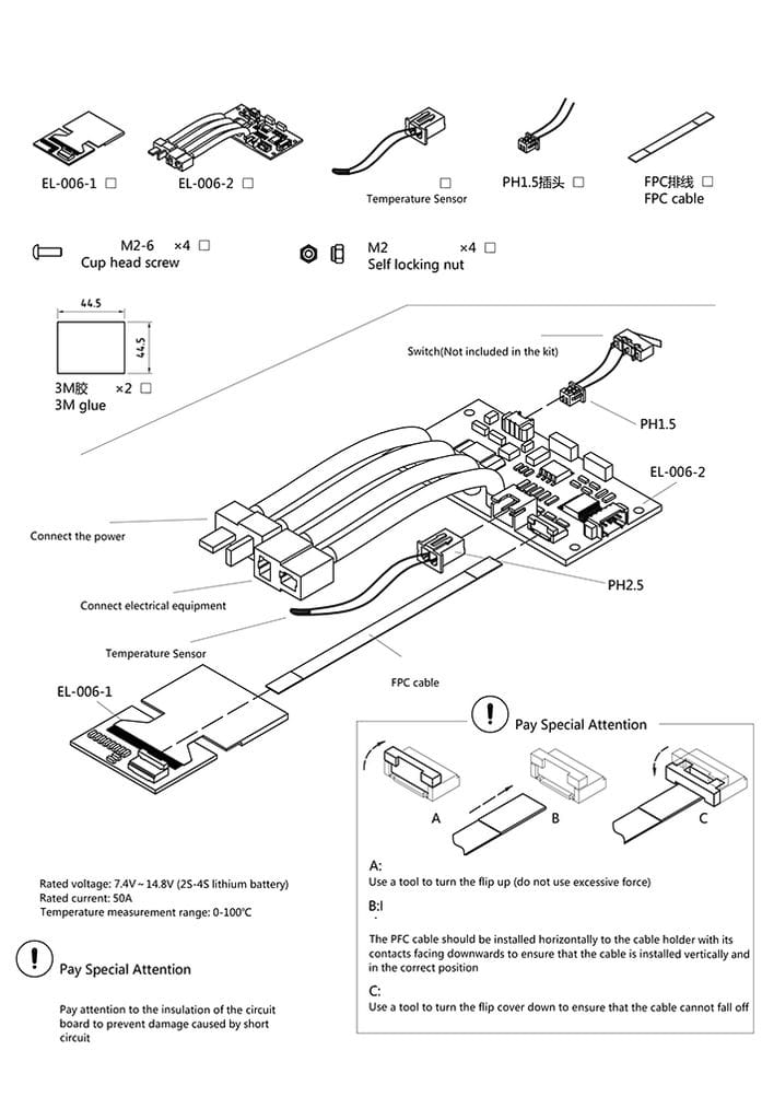 Lesu LCD-Anzeige für Baumaschinen 7,4-14,8V