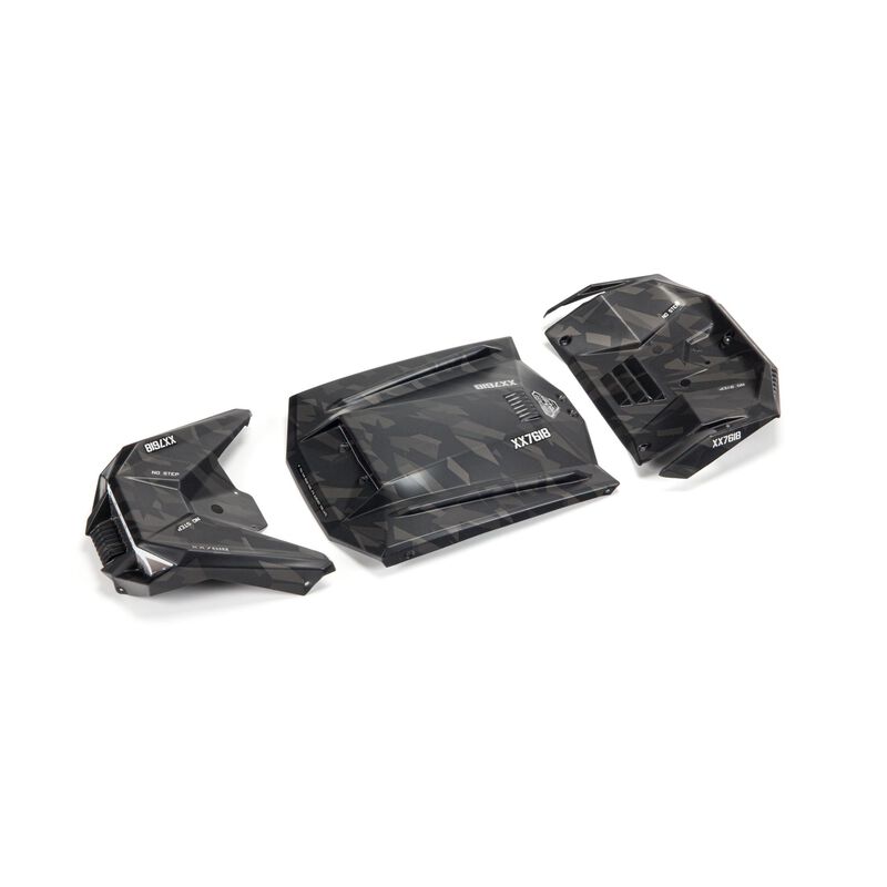 Arrma FIRETEAM Exterior Body Panels Painted Black Camo - RC-Zubehoer