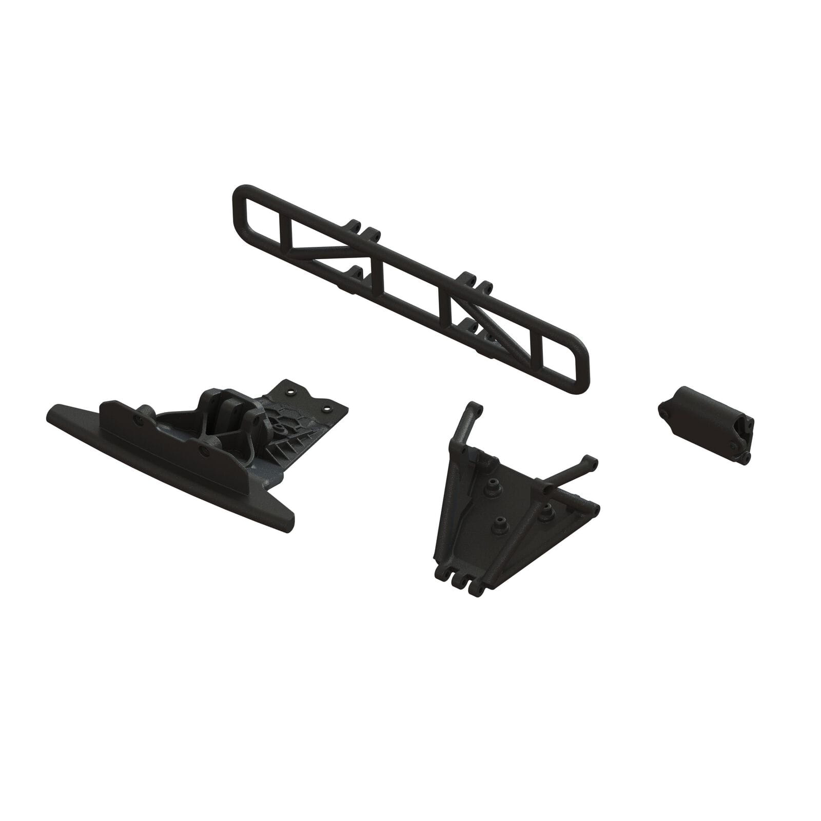 Arrma Lower Skid And Bumper Mount Set Black - RC-Zubehoer