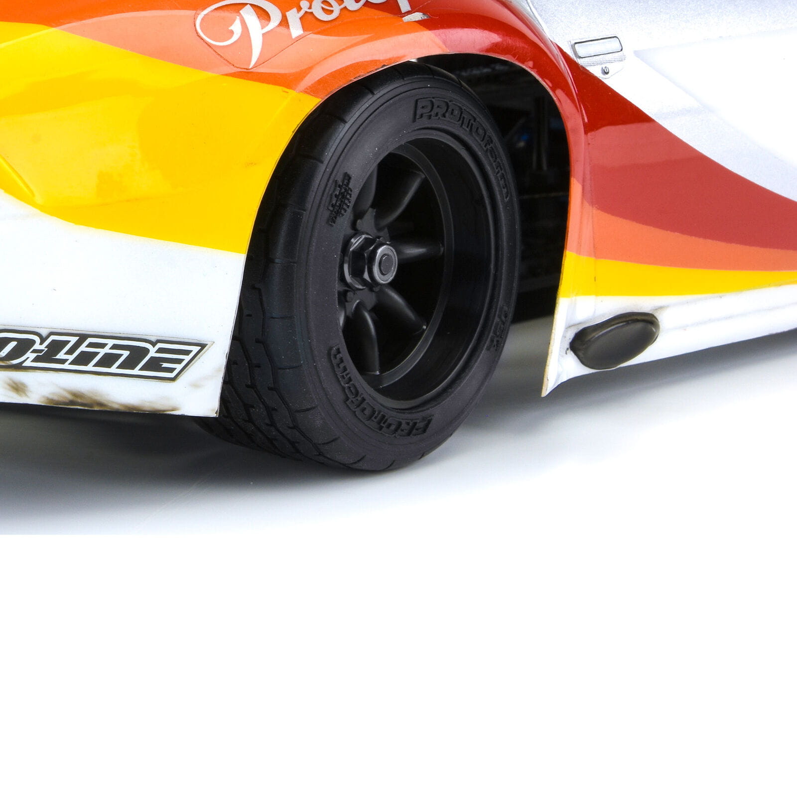 Protoform VTA Rear Reifen 31mm_ Mounted Black Wheel - RC-Zubehoer