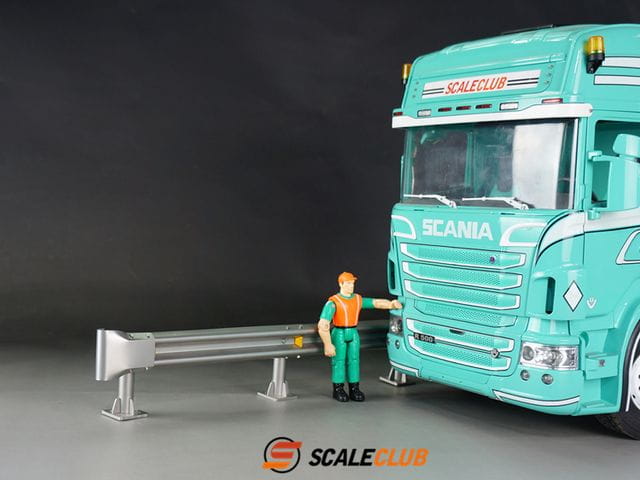 ScaleClub 1_14 Deko-Leitplanke aus Metall mit 2 Endstuecken - RC-Zubehoer