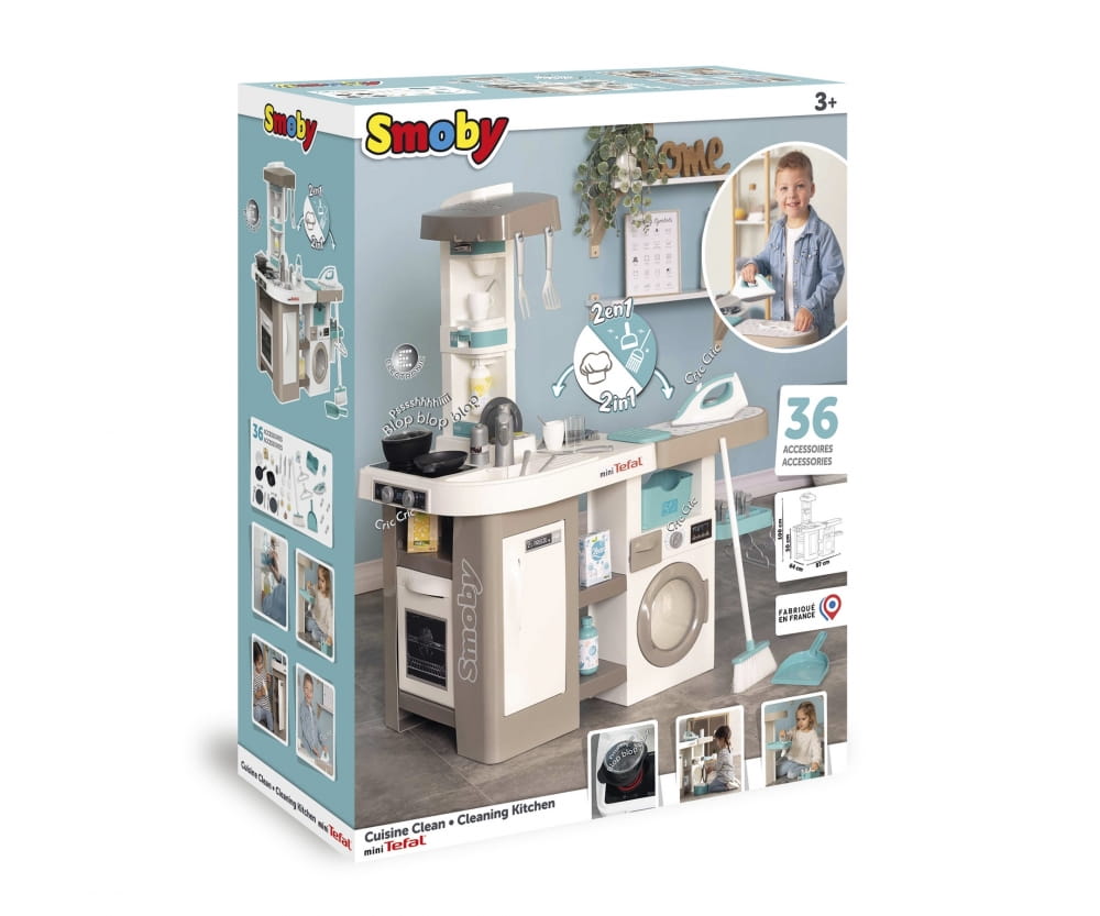 Smoby Tefal Studio Küche mit Waschmaschine